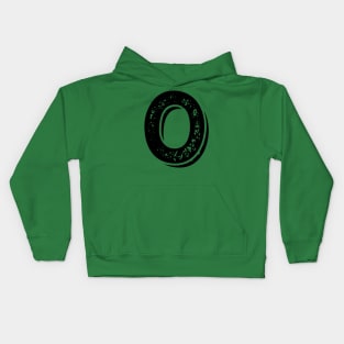 Capital Letter O Name Initial Monogram Kids Hoodie